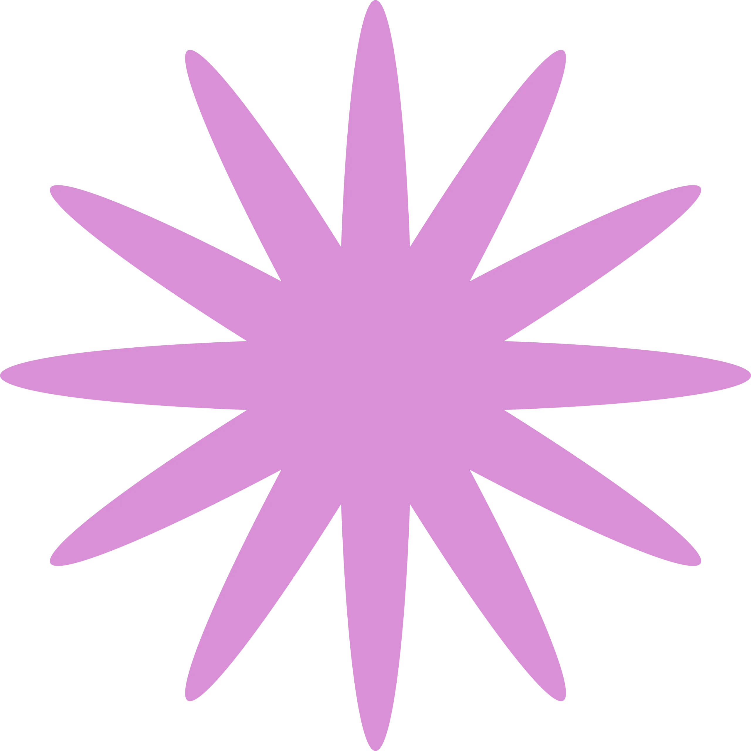 A vibrant pink starburst radiates outward with pointed spikes